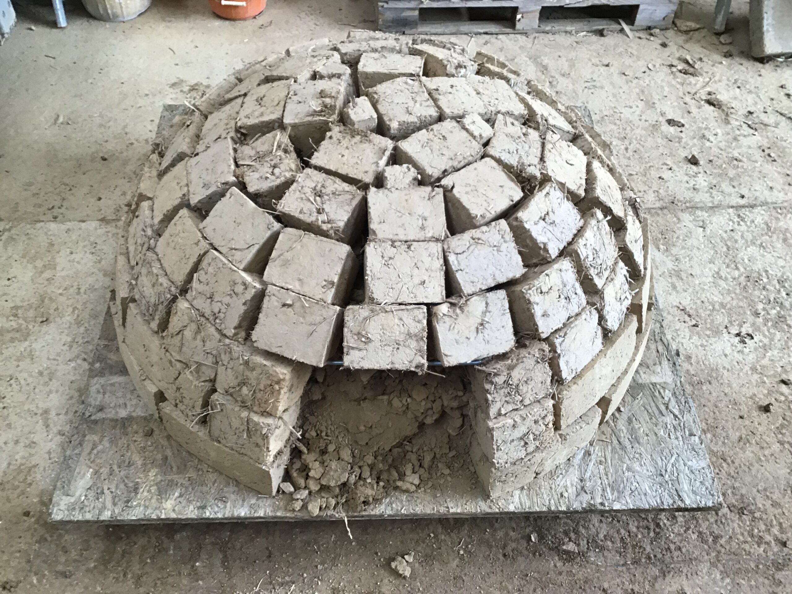 cob brick pizza oven earth mortar