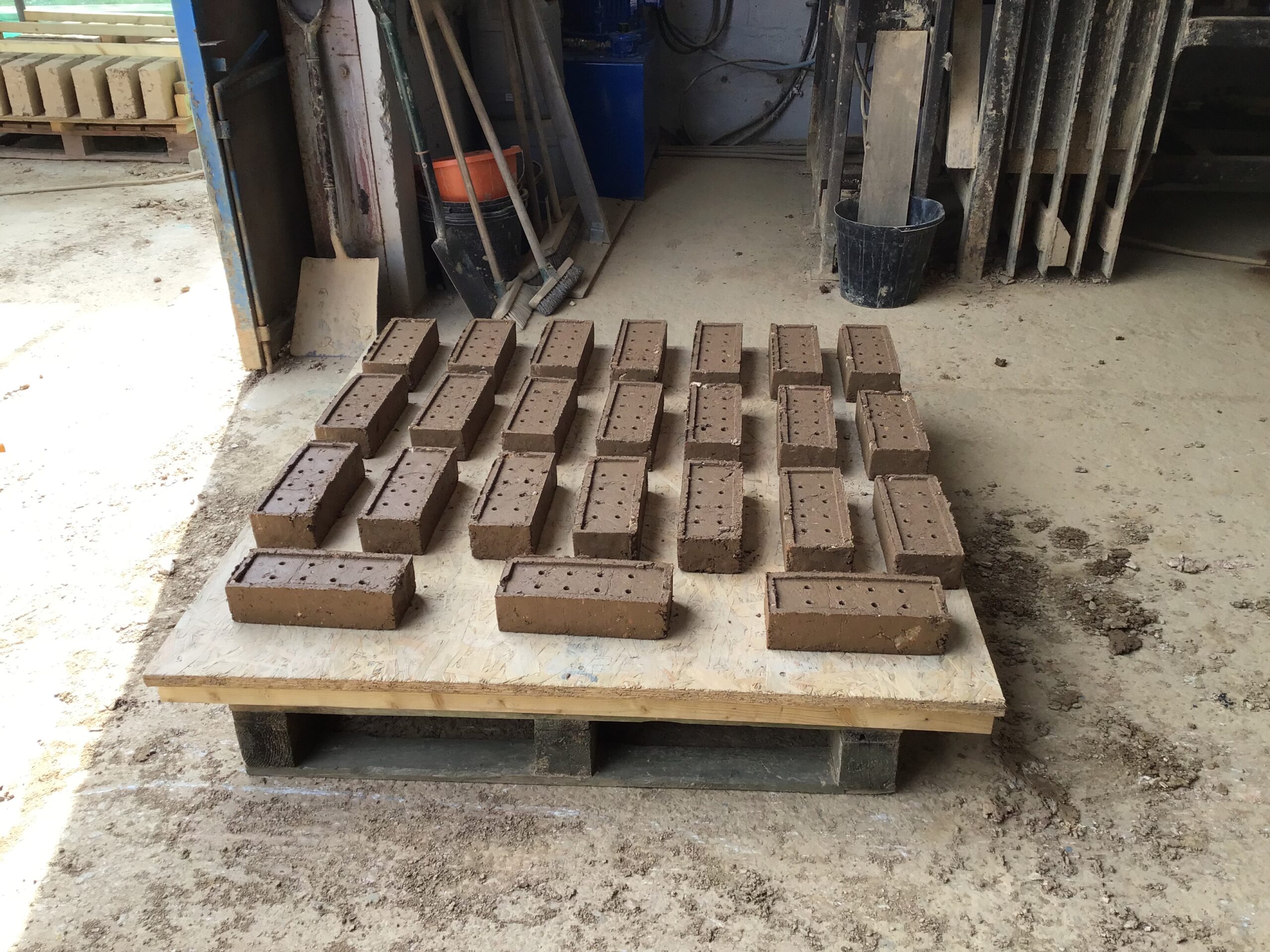 compressed earth bricks